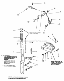 Lift Lever  Cable Group Diagram and Parts List for 1690077  Simplicity Lawn Tractor