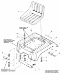 Seat  Deck Group Diagram and Parts List for 1690203  Simplicity Lawn Tractor