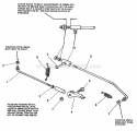 Brake Linkage Group Diagram and Parts List for 1690203  Simplicity Lawn Tractor