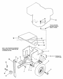 Frame  Engine Group Diagram and Parts List for 1600403  Simplicity Tiller