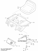 Seat Group (4108Ms 4108Es  4111) Diagram and Parts List for 1690259  Simplicity Lawn Tractor