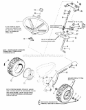 Front Tires  Steering Group (4108Ms 4108Es  4111) Diagram and Parts List for 1690259  Simplicity Lawn Tractor
