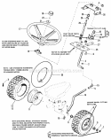Front Tires  Steering Group (6008  6011) Diagram and Parts List for 1690193  Simplicity Lawn Tractor