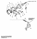 Transmission Brake Drive  Control Group Diagram and Parts List for 1690338  Simplicity Lawn Tractor