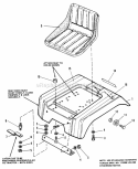 Seat  Deck Group (7010  7016) Diagram and Parts List for 1690215  Simplicity Lawn Tractor