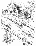 Transmission Group Diagram and Parts List for 1690483  Simplicity Lawn Tractor