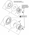 Rear Wheel  Tire Group Diagram and Parts List for 1690369  Simplicity Lawn Tractor