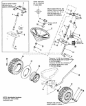 Steering  Front Wheel Group Diagram and Parts List for 1690456  Simplicity Lawn Tractor
