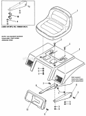 Seat  Deck Group Diagram and Parts List for 1690699  Simplicity Lawn Tractor