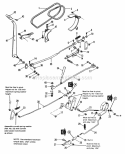 Semi-Automatic Control  Brake Group Diagram and Parts List for 1690485  Simplicity Lawn Tractor