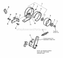 Transmission Brake Drive  Control Group Diagram and Parts List for 1690485  Simplicity Lawn Tractor