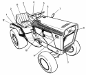 Decal Group Diagram and Parts List for 1690485  Simplicity Lawn Tractor