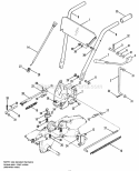 Handle And Control Diagram and Parts List for 1690804  Simplicity Tiller