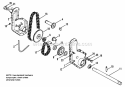 Traction Drive Chain Case Diagram and Parts List for 1690804  Simplicity Tiller