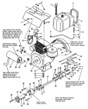 Engine Exhaust  Drive Shaft Group - 7116 Later Models Diagram and Parts List for 1690577  Simplicity Lawn Tractor
