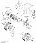 Transmission  Rear Tire Group Diagram and Parts List for 1690812  Simplicity Tiller