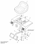 Seat  Deck Group - 1690759  1690846 Diagram and Parts List for 1690847  Simplicity Lawn Tractor