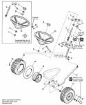 Steering  Front Wheel Group - For 1690849 1690871 1690879  1690885 Diagram and Parts List for 1690852  Simplicity Lawn Tractor