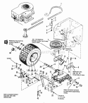 Rear Tires  Drive Group Diagram and Parts List for 1690842  Simplicity Lawn Tractor