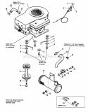 Engine Group Diagram and Parts List for 1690842  Simplicity Lawn Tractor
