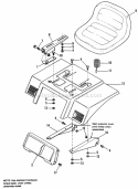 Seat  Deck Group Diagram and Parts List for 1690852  Simplicity Lawn Tractor
