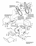 Engine  Frame Group Diagram and Parts List for 1691024  Simplicity Snow Blower