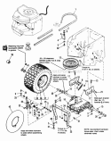 Rear Tires  Drive Group Diagram and Parts List for 1691042  Simplicity Lawn Tractor