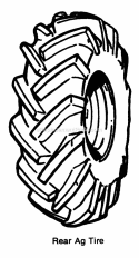 Rear Agricultural Tires Diagram and Parts List for 1690577  Simplicity Lawn Tractor