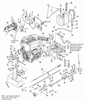 Engine Exhaust  Drive Shaft Group Diagram and Parts List for 1690896  Simplicity Lawn Tractor