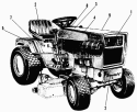 Decal Group Diagram and Parts List for 1690896  Simplicity Lawn Tractor
