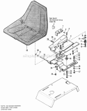 Seat Group Diagram and Parts List for 1691017  Simplicity Lawn Tractor