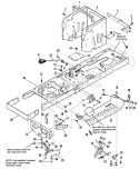 Frame Group - Early Models Diagram and Parts List for 1691028  Simplicity Lawn Tractor