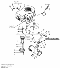 Engine Group Diagram and Parts List for 1691095  Simplicity Lawn Tractor