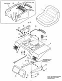Seat  Deck Group Diagram and Parts List for 1691228  Simplicity Lawn Tractor