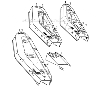 42_48_And_60_Mowers_Decal_Group Diagram and Parts List for 1691339  Simplicity Lawn Tractor