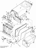 Hood  Grille Group - Mfg Nos 1691250  1691357 Diagram and Parts List for 1691250  Simplicity Lawn Tractor