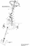 Steering Group - Mechanical - Mfg Nos 1691250 1691357 1691380 Diagram 2 Diagram and Parts List for 1691393  Simplicity Lawn Tractor