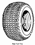 Rear Tires Turf Tread - 7112 7114 Diagram and Parts List for 1690577  Simplicity Lawn Tractor