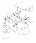 36 Mower Support Group Diagram and Parts List for 1691278  Simplicity Lawn Tractor