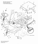 Frame  Steering Group - Later Models Diagram and Parts List for 1691466  Simplicity Lawn Tractor