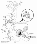 Rear Axle  Rear Wheels Group Diagram and Parts List for 1691233  Simplicity Lawn Tractor