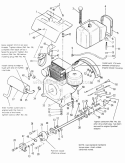 Engine Exhaust  Drive Shaft Group (16Hp) Diagram and Parts List for 1691383  Simplicity Lawn Tractor