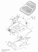 Seat  Deck Group Diagram and Parts List for 1691555  Simplicity Lawn Tractor