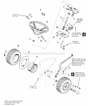 Steering  Front Wheel Group Diagram and Parts List for 1691555  Simplicity Lawn Tractor