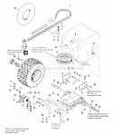 Rear Tires  Drive Group Diagram and Parts List for 1691555  Simplicity Lawn Tractor