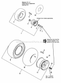 Wheel  Tire Group Diagram and Parts List for 1691109  Simplicity Lawn Tractor