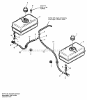 Fuel System Group Diagram and Parts List for 1691668  Simplicity Lawn Tractor