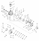Transmission Diagram and Parts List for 1691052  Simplicity Lawn Tractor