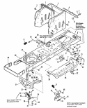 Frame Group - Later Models Diagram and Parts List for 1691444  Simplicity Lawn Tractor