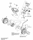 Steering  Front Wheel Group Diagram and Parts List for 1691028  Simplicity Lawn Tractor